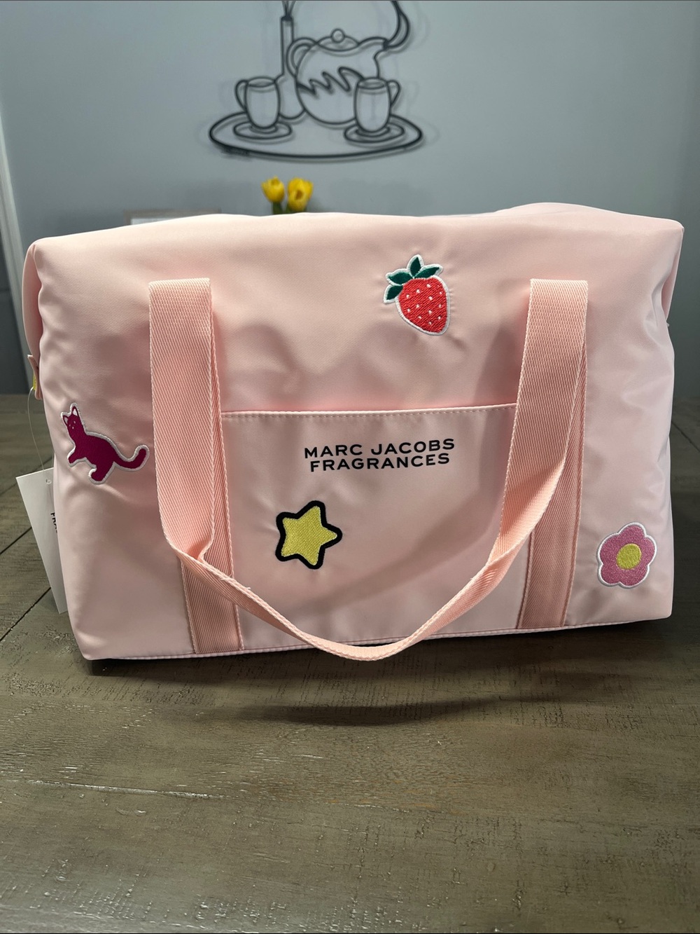 Marc Jacobs Fragrances Pink Strawberry Patch Duffle Bag-NWT - Picture 11 of 11